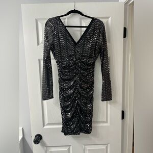 Black wedding/ cocktail sparkle dress